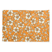 アロハパッチワークハワイアン熱帯プリント – バイオレット 枕カバー (裏面)