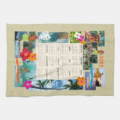 アロハパラダイスハワイアンはがき2022カレンダー キッチンタオル (横)