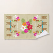 アロハパラダイスハワイアンヴィンテージはがき バスタオルセット (ハンドタオル)