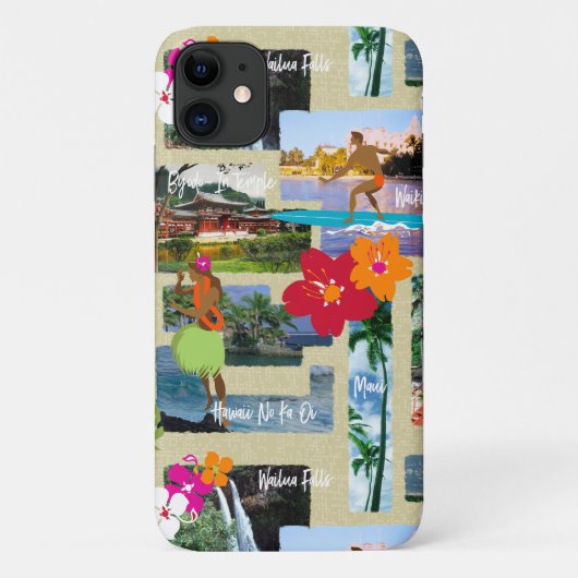アロハパラダイスハワイアンヴィンテージはがき Case-Mate iPhoneケース (裏面)