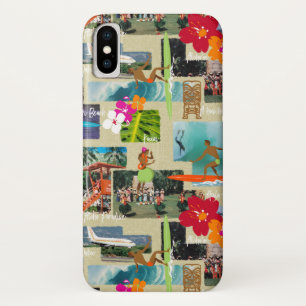 アロハパラダイスハワイアンヴィンテージはがき iPhone X ケース