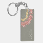 アロハパーソナライズされたと共に歩き回るラッレイ キーホルダー (正面左)