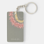 アロハパーソナライズされたと共に歩き回るラッレイ キーホルダー (裏面)