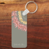 アロハパーソナライズされたと共に歩き回るラッレイ キーホルダー (裏面)