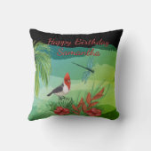 アロハパーソナライズされたトロピカル美しい両面 クッション (裏面)