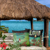 アロハパーソナライズされたトロピカル美しい両面 クッション