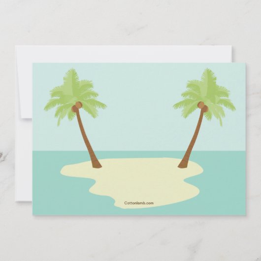 アロハパーティの招待状 招待状 (裏面)