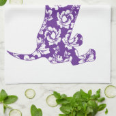 アロハパープルドキシードシュント キッチンタオル (折り畳み)