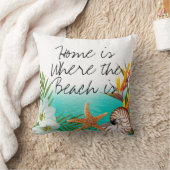 アロハビーチのプルメリアのFrangipaniのオウムガイ クッション (ブランケット)