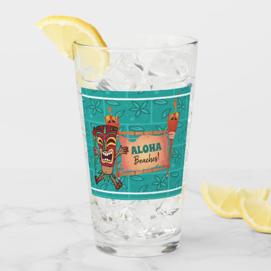 アロハビーチティキトーシュハワイアンルアウ(ハワイ式宴会)竹 タンブラーグラス (アイス正面)