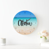 アロハビーチハワイアンアイランド ラージ壁時計 (ホーム)