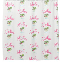 アロハビーチハワイアンスタイルサマーカッコいい シャワーカーテン