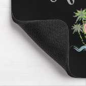 アロハビーチハワイアンスタイルサマートロピカルブラック マウスパッド (コーナー)