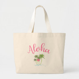 アロハビーチハワイアンスタイル夏 ラージトートバッグ