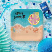 アロハビーチパーティーコレクション ペーパープレート (パーティー)