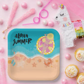 アロハビーチパーティーコレクション ペーパープレート (パーティー)