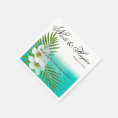 アロハビーチ熱帯花 スタンダードカクテルナプキン (角)