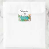 アロハビーチ結婚式プルメリアフランギパニ スクエアシール (バッグ)