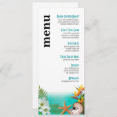 アロハビーチ結婚式メニュープルメリアフランギパニ メニュー (正面/裏面)