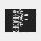 アロハビーチ 可愛いビーチ ブライダル ブライズメイド パーティ フリースブランケット (正面(横))