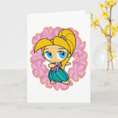 "アロハピンクの蜂蜜"の挨拶状 カード (黄色い花)