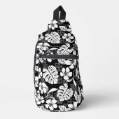 アロハフライデーパターンインブラックスリングバッグ スリングバッグ (正面)