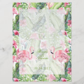 アロハフラミンゴトロピカルビーチ結婚式 メニュー (裏面)