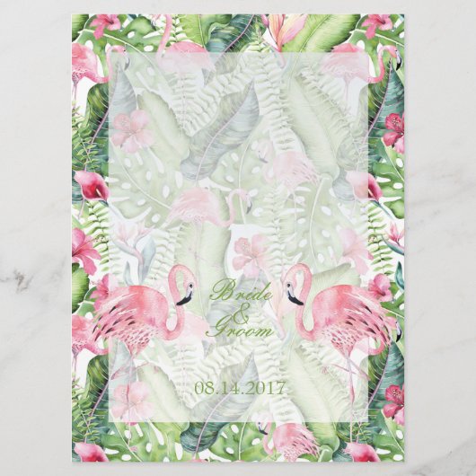 アロハフラミンゴトロピカルビーチ結婚式 メニュー (裏面)