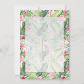 アロハフラミンゴトロピカルビーチ結婚式 招待状 (裏面)