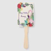 アロハフラミンゴトロピカル ハンドファン (正面)