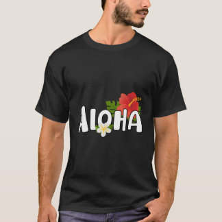 アロハフラワーハワイアンプリントアロハハワイ Tシャツ