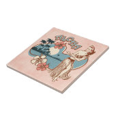 アロハフラ女の子のタイル タイル (側面)