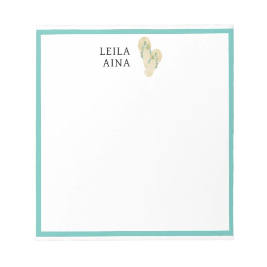 アロハフリップフロップ ノートパッド (正面)