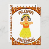 アロハフレンズ招待状はがき ポストカード (正面/裏面)