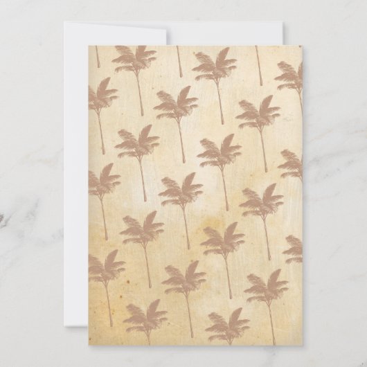 アロハフローラ婚約招待状ヴィンテージルアウ（ハワイ式宴会） 招待状 (裏面)