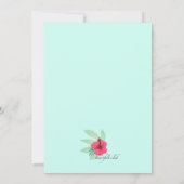 アロハフローラ招待状 招待状 (裏面)