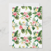 アロハフローラ |トロピカルベビーシャワー招待状 招待状 (裏面)