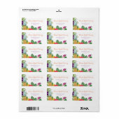 アロハブライダルシャワーの宛名ラベルのルアウ（ハワイ式宴会）のステッカー ラベル (フルシート)