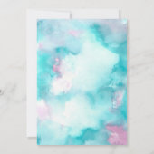 アロハブライダルシャワー招待、ハワイアンルアウ(ハワイ式宴会) 招待状 (裏面)