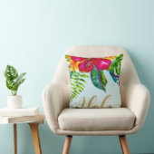 アロハブライト電気ポップ・アートの熱帯フローラ クッション (椅子)