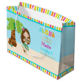 アロハブラウンヘアガールありがとう ラージペーパーバッグ (裏面アングル)