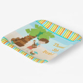 アロハブラウンヘアボーイパーティー ペーパープレート (傾斜あり)