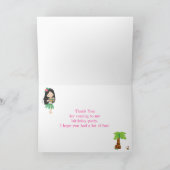 アロハブラックヘアガールサンキューカード サンキューカード (内部)