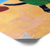 アロハブラックラブラドールアートワーク ポスター (角)