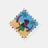 アロハブラック絵を描ラボ スタンダードカクテルナプキン (角)