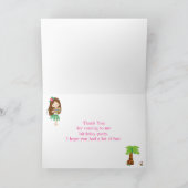 アロハブルネットヘアガールサンキューカード サンキューカード (内部)