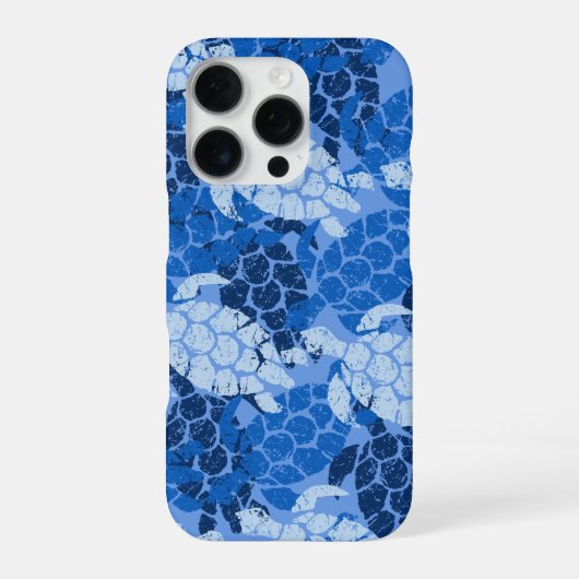 アロハブルーのホヌウミガメ iPhoneケース (裏面)