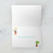 アロハブロンデヘアボーイ誕生日 カード (内部)