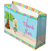 アロハブロンドヘアガールありがとう ラージペーパーバッグ (正面アングル)