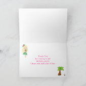 アロハブロンドヘアガールサンキューカード サンキューカード (内部)